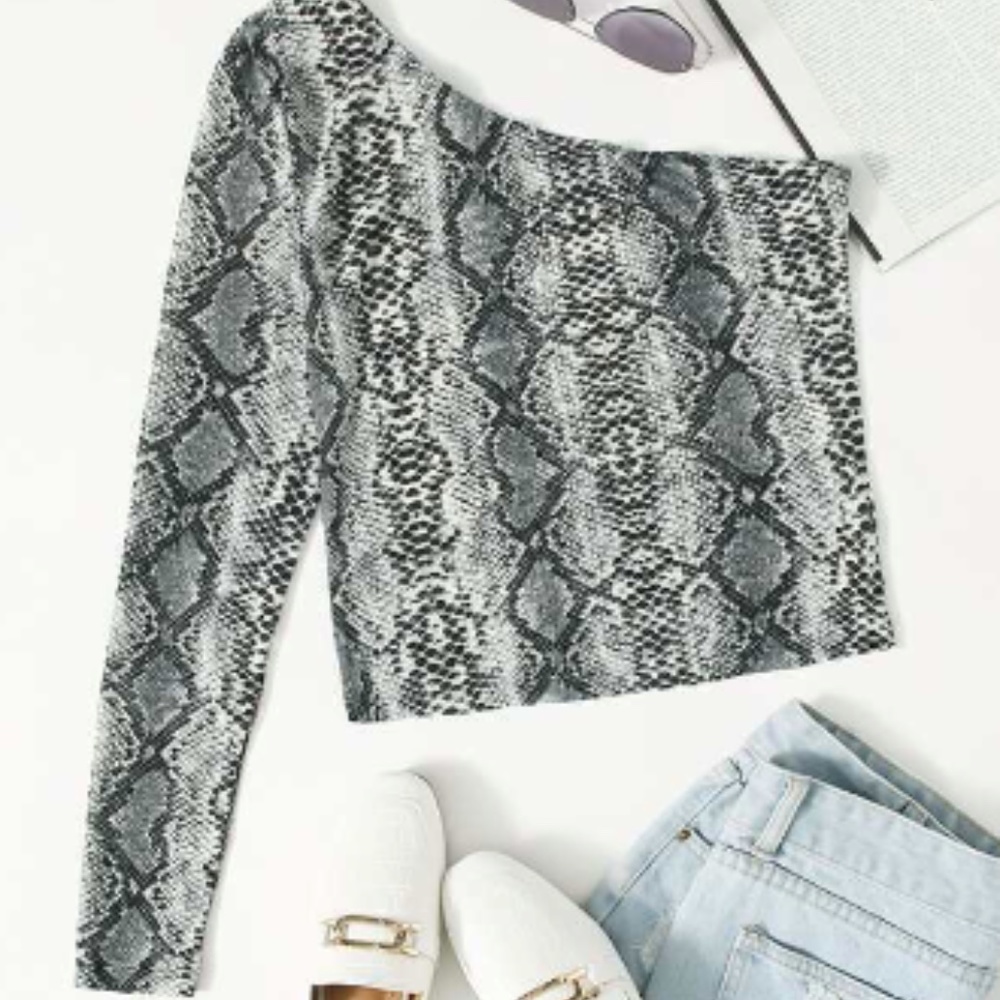 snakeskin top